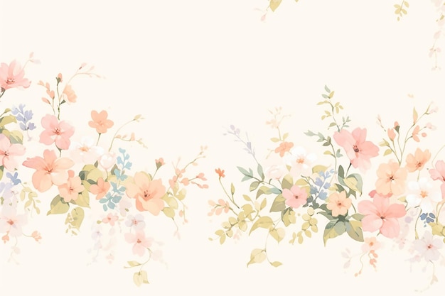 Minimaliste pastel motif sans couture de petit papier peint floral vintage