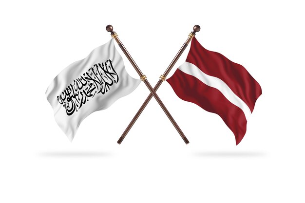 Émirat islamique d'Afghanistan contre la Lettonie deux drapeaux Contexte