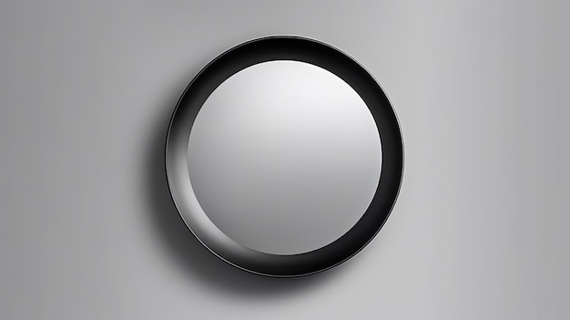 un miroir circulaire monté sur le mur dans le style d'un appréciateur de minimalisme abstrait