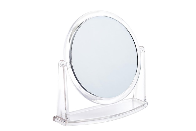 Miroir de maquillage moderne isolé sur fond blanc