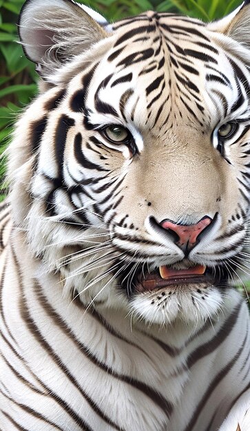Photo une mise au point sélective captivante a tiré sur le regard intense du tigre du bengale qui attire l'attention