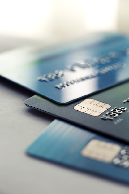 Mise au point sélective paiement par carte de crédit pour le fond.
