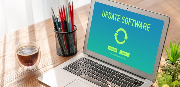 Mise à jour du logiciel sur l'ordinateur pour la version moderne de la mise à niveau du logiciel de l'appareil