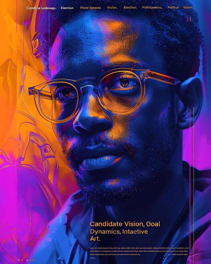 Photo une mise en page colorée avec un effet de gradient un site web vibrant une idée de mise en page politique inspirée de lay