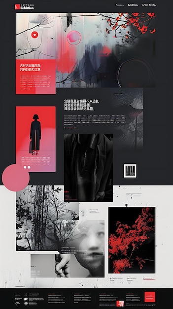 Mise en page à écran partagé avec défilement vertical Avant Garde Layo Thème d'automne Mise en page Designes d'idées