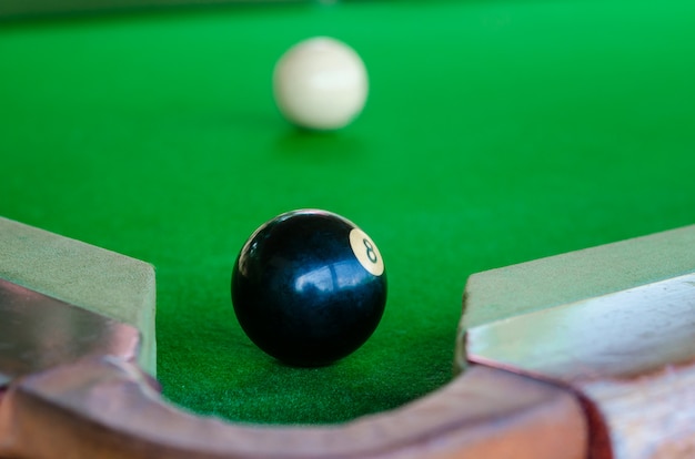 Mise en place des boules de billard