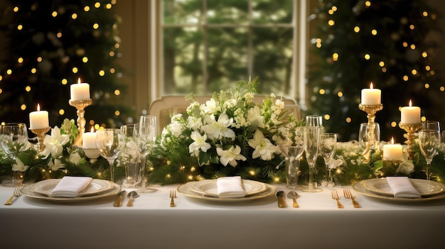 La mise en place traditionnelle de la table des fêtes