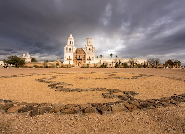 Mission San Xavier del Bac à l'extérieur de Tucson Arizona