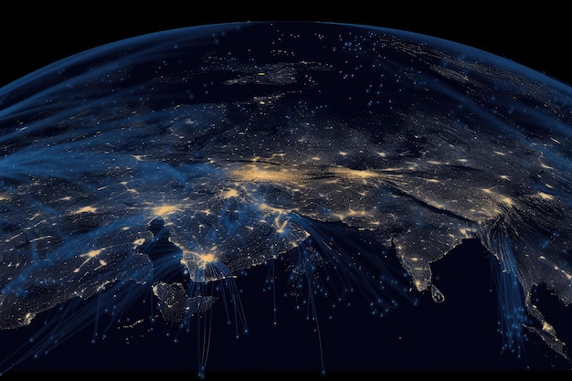 Émissions de dioxyde de carbone visualisées avec des images accélérées du ciel nocturne