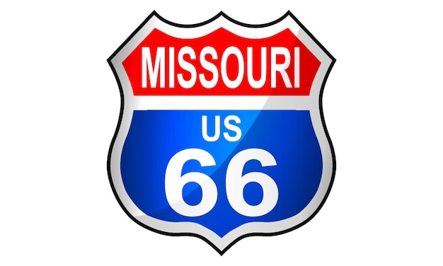 Missouri route US 66 signe icône