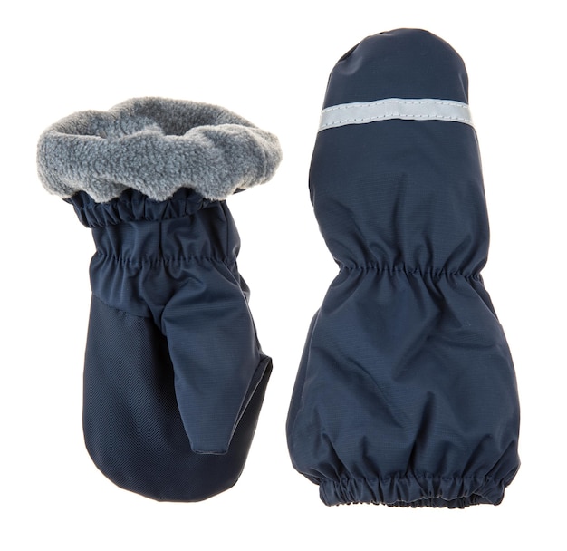 Mitaines d'hiver automne pour enfants sur fond blanc