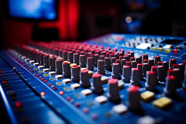 Mixer numérique dans un studio d'enregistrement