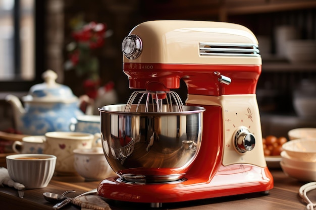 mixeur de stand sur la table de cuisine photographie alimentaire de publicité professionnelle