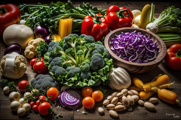 Mixture de légumes pour les aliments végétaliens