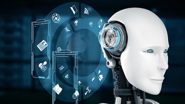 Mlb robot futuriste intelligence artificielle cgi analyse et programmation de grandes données