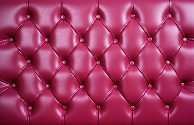 Photo mobilier de luxe en cuir rembourré rose, tapisserie à motifs, meubles à texture tapissée, fond avec boutons