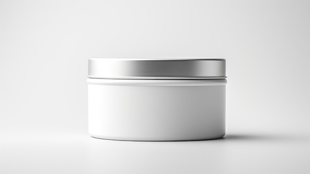 Mock-up de pot d'étain cosmétique flottant