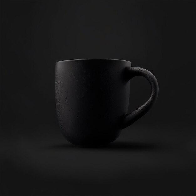 mock-up de tasse sur fond noir