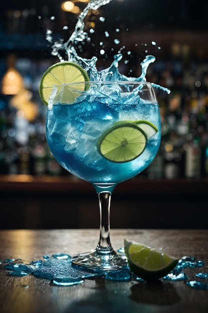 Photo mocktail bleu vierge