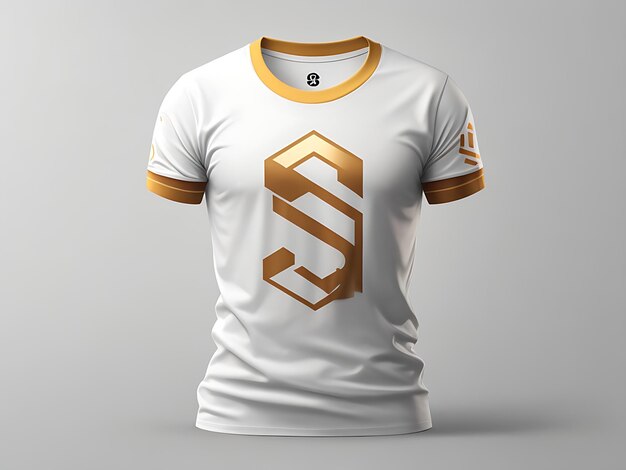 Mockup de conception de T-shirt premium sur fond blanc