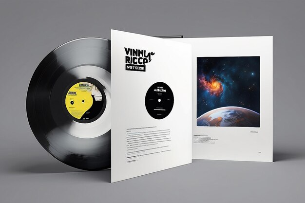 Photo mockup de disque en vinyle