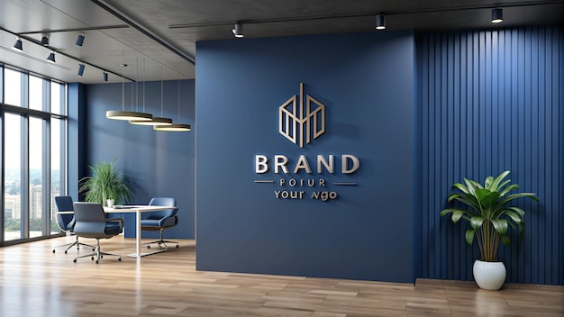 Mockup de logo dans le bureau