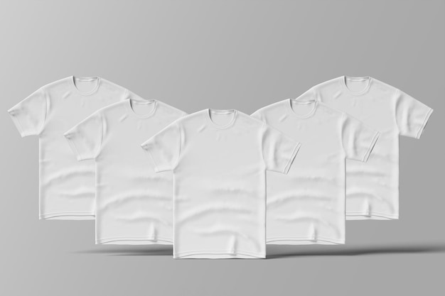 Mockup d'un modèle vectoriel de vue avant d'un t-shirt à manches courtes blanc et noir pour hommes