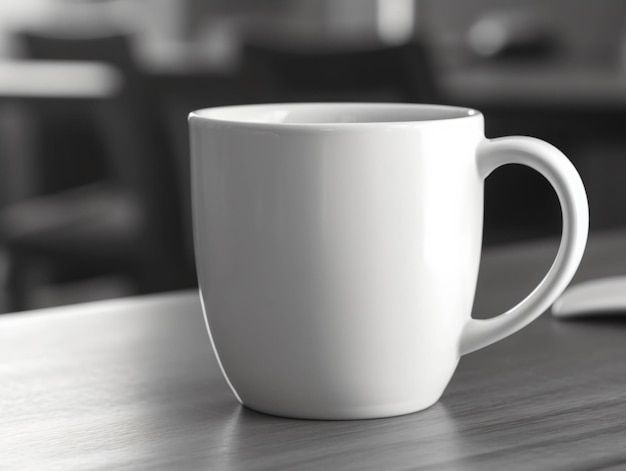 Photo mockup of mug on bar background
