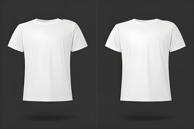 Photo mockup vectoriel de t-shirt blanc à manches courtes