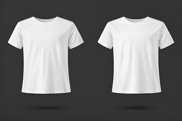 Mockup vectoriel de T-shirt blanc à manches courtes