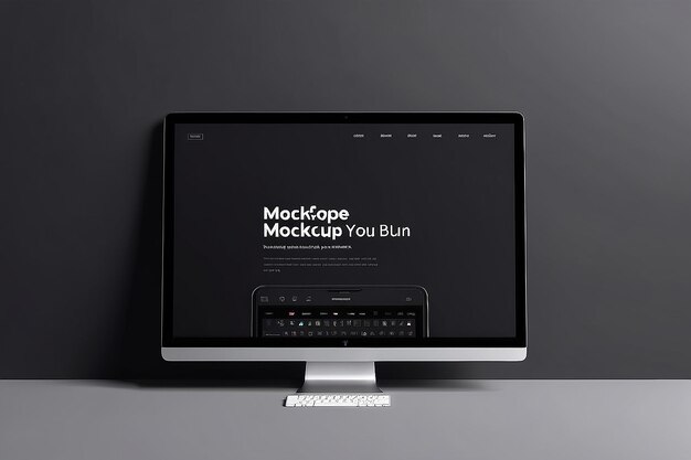 Mode sombre Mockup avec un espace vide pour placer votre conception