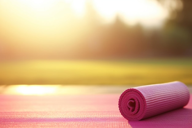 Mode de vie actif femme faisant du yoga à la maison méditation matinale sur le tapis d'exercice dans le salon