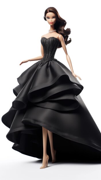 Photo a model of a doll with a black dress