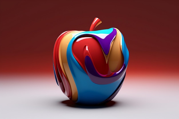 modèle 3D abstrait de pomme paradisiaque