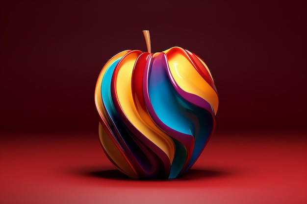 modèle 3D abstrait de pomme paradisiaque