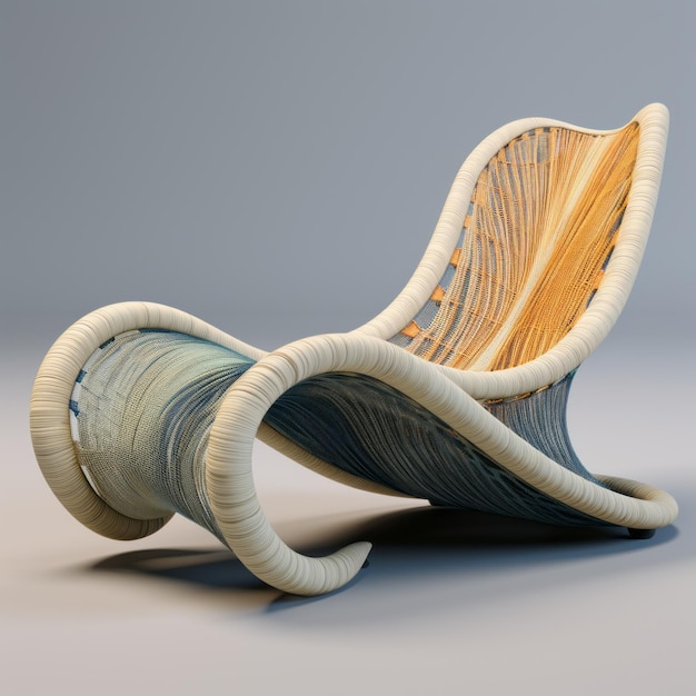 Photo modèle 3d de chaise longue d'acides organiques et d'éléments énergétiques