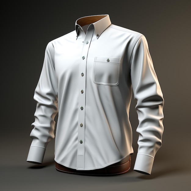 Photo modèle 3d d'une chemise pour hommes