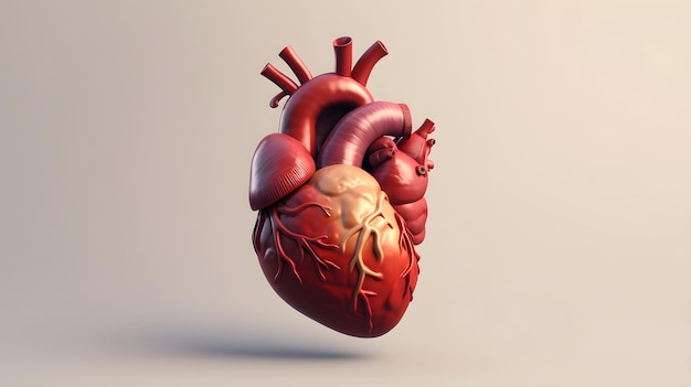 Un modèle 3D d'un coeur