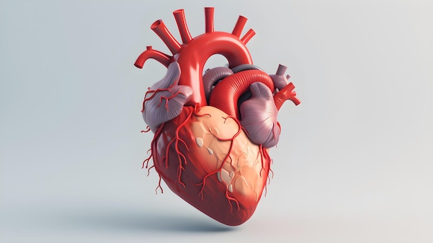 Un modèle 3D d'un coeur