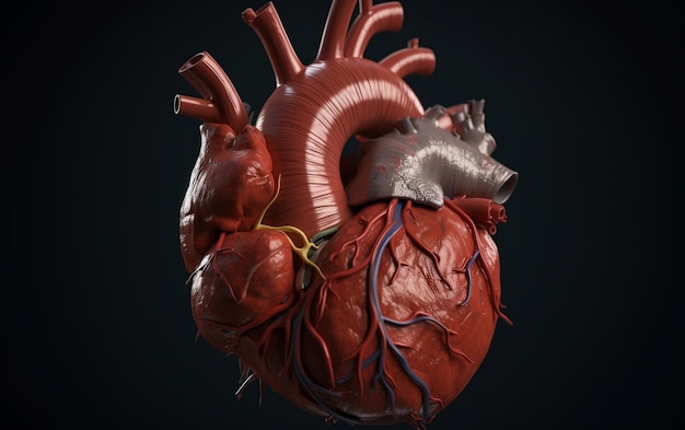 Un modèle 3D d'un coeur