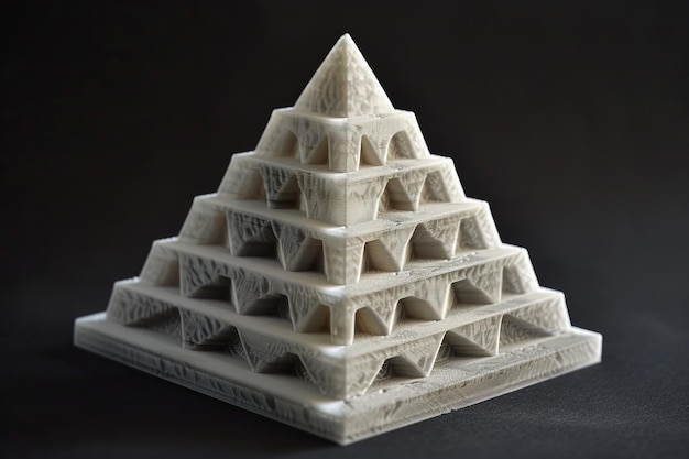 Photo un modèle 3d d'une pyramide triangulaire