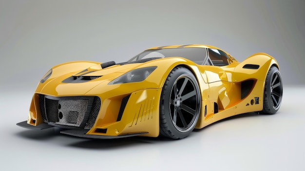 Le modèle 3D d'une voiture de sport