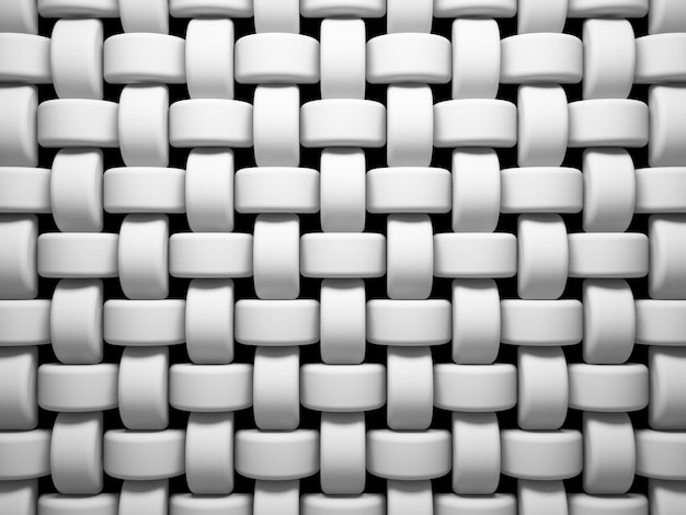 Modèle abstrait d'illustration de pièces de tissage blanc