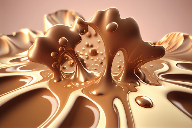 Modèle abstrait de texture liquide de crème au café au chocolat
