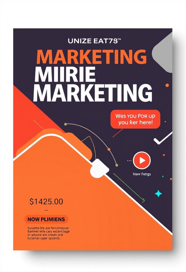 Photo modèle d'affiche et de bannière d'agence de marketing numérique créative vector