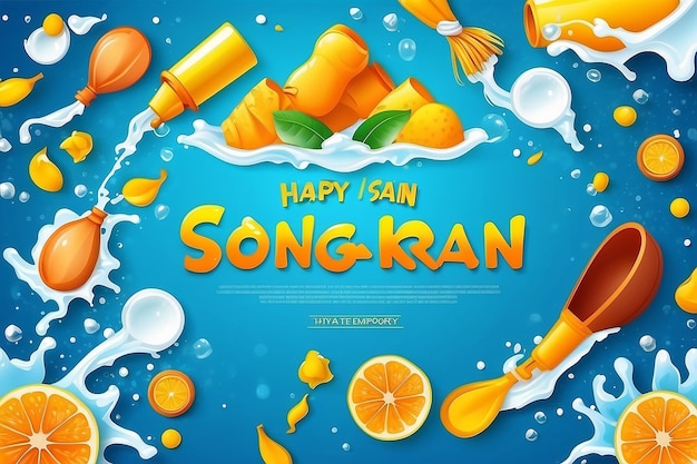 Modèle d'affiche de Happy Songkran