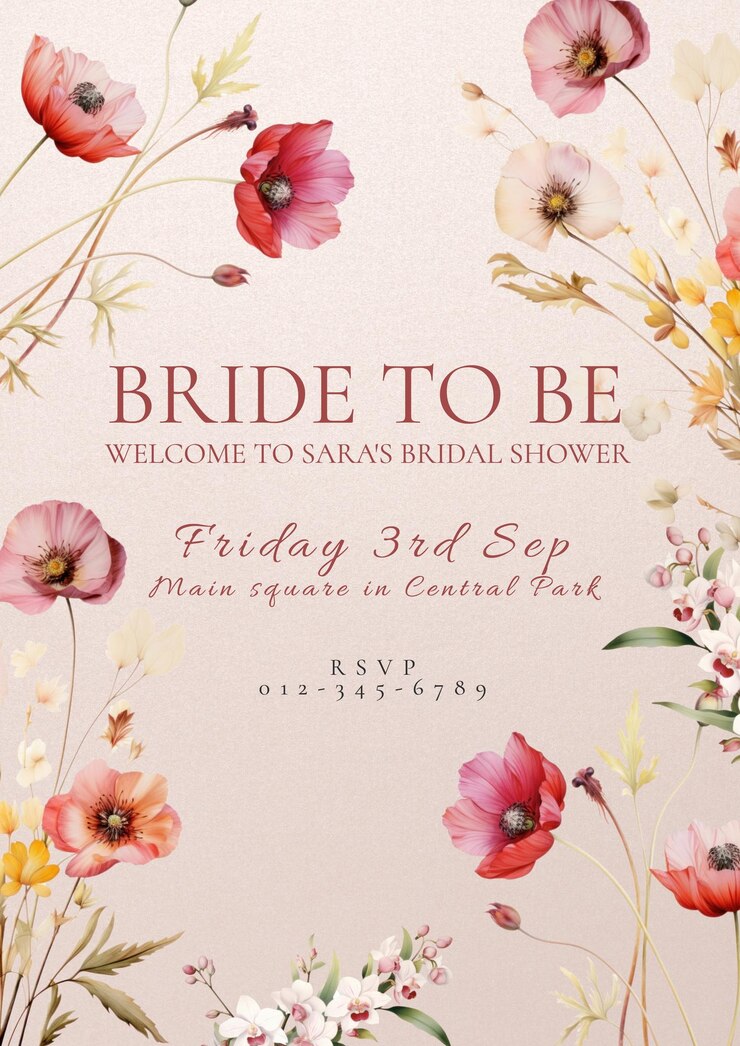 Photo le modèle de l'affiche de la mariée