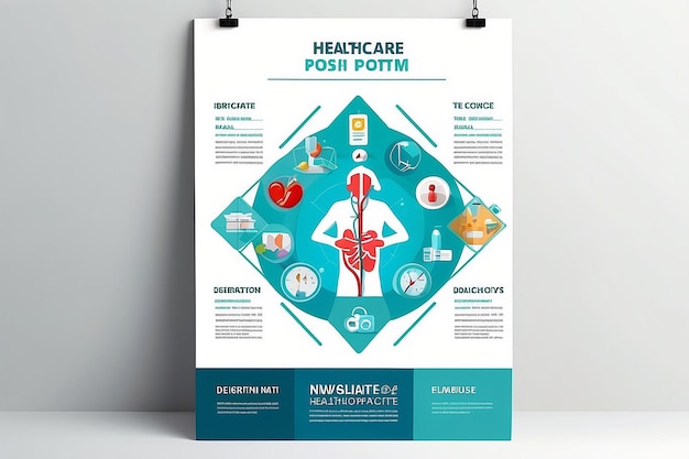 Photo modèle d'affiche de soins de santé