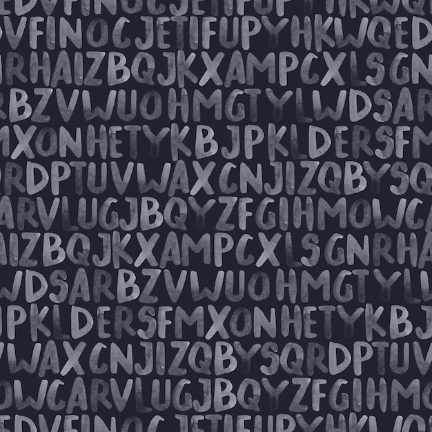 Modèle d'alphabets Lettres sur fond blanc Modèle abstrait d'alphabet sans couture pour les garçons et les filles textile de mode papier