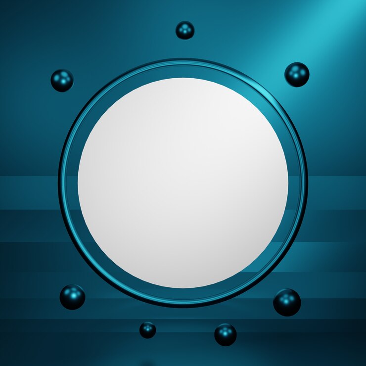 Photo modèle d'arrière-plan géométrique moderne de cercle simple de rendu 3d pour les médias sociaux et la conception web ui ux
